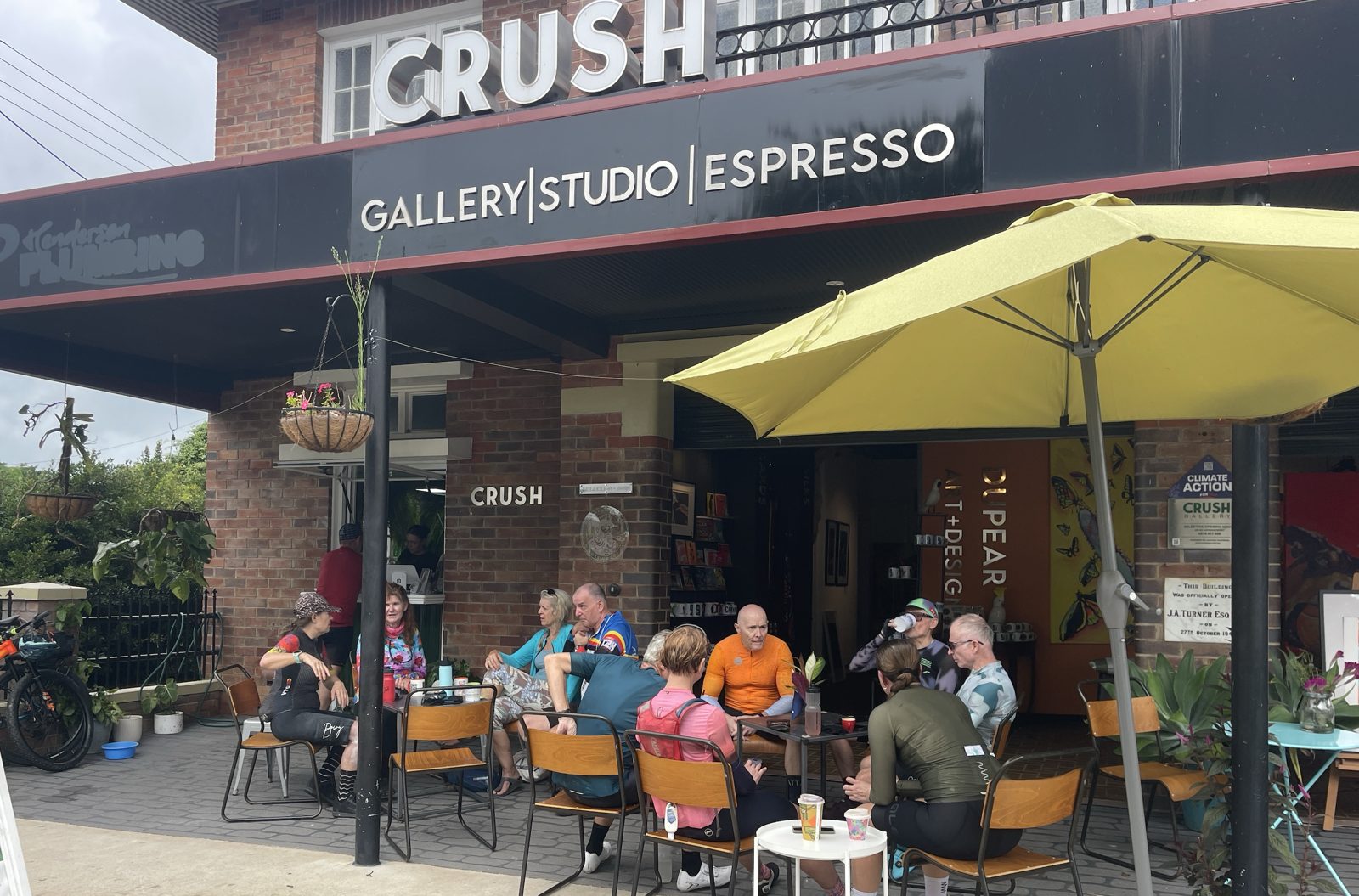 CRUSH Gallery storefront on market day